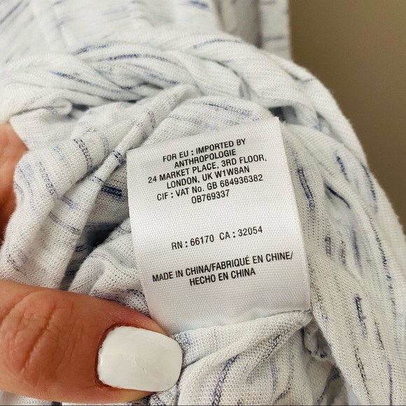 Akem + Kin by Anthro. Wrap Long Sleeve Top Gray Sz XXS - Picture 5 of 9